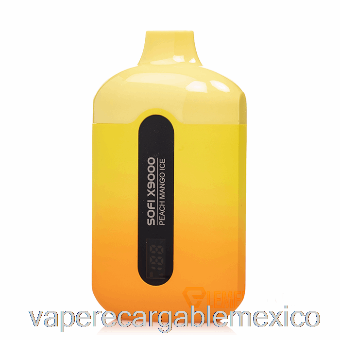 Vape Recargable Sofi X9000 0% Cero Nicotina Inteligente Desechable Melocotón Mango Hielo